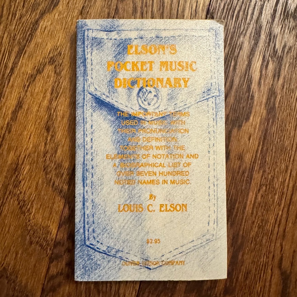 🌼3/$24 Vintage Elson's Pocket Music Dictionary